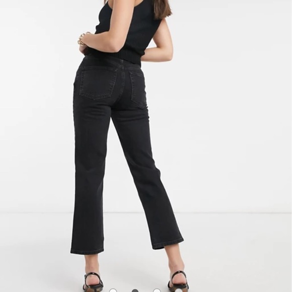 ASOS high rise stretch 'slim' straight leg jeans - Picture 2 of 9